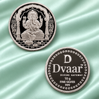 Ganesha 10g Coin in 999 Silver