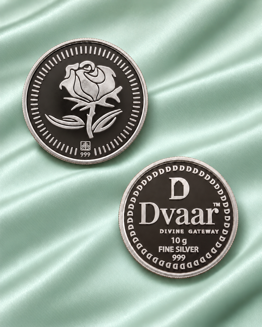Rose 10g Coin in 999 Silver