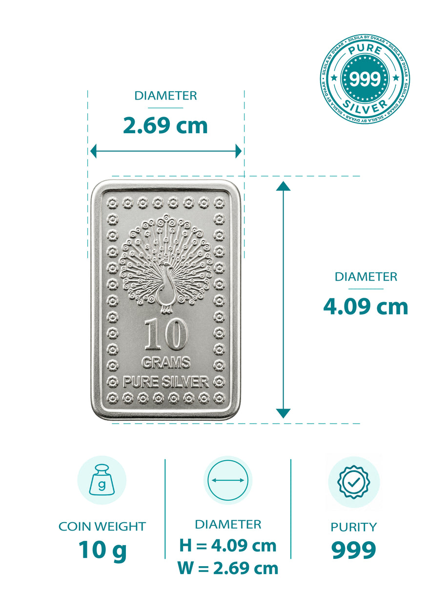 10 grams bar in 999 Silver