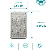 10 grams bar in 999 Silver