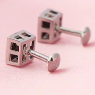 Onyx Studs in 92.5 Silver
