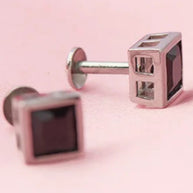 Onyx Studs in 92.5 Silver