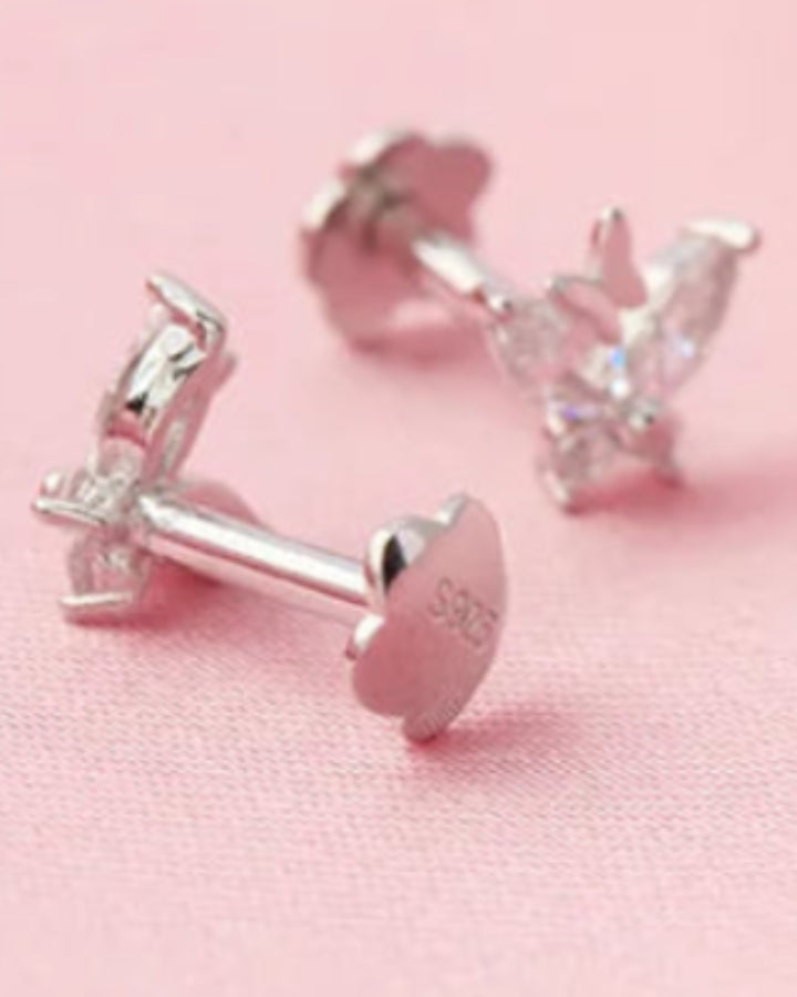 Butterfly Studs in 92.5 Silver