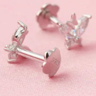 Butterfly Studs in 92.5 Silver