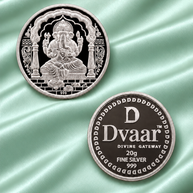 Ganesha 20g Coin in 999 Silver