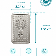 20 grams bar in 999 Silver