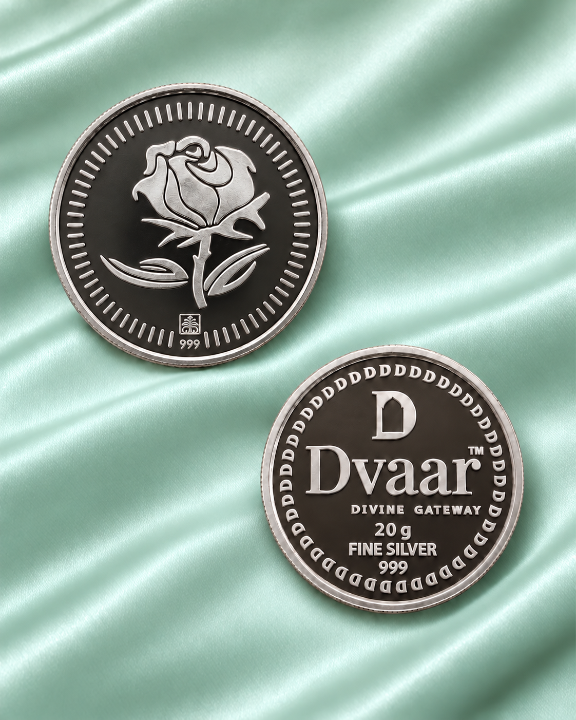 Rose 20g Coin in 999 Silver