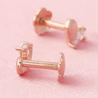 Mini Heart Studs in 92.5 Silver