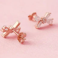 Tiny Bow Studs in 92.5 Silver