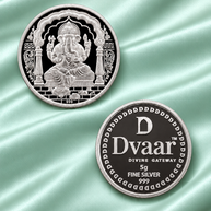 Ganesha 5g Coin in 999 Silver