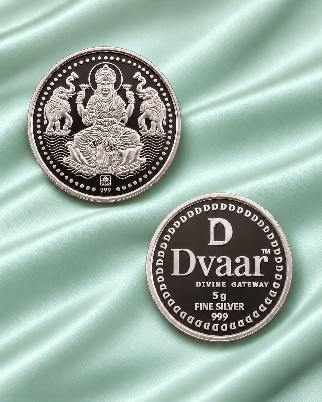 Gaja Lakshmi 5g Coin in 999 Silver
