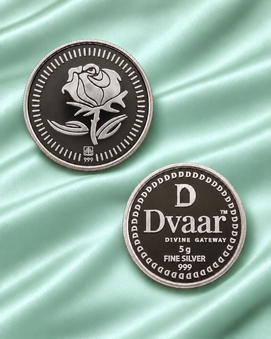 Rose 5g Coin in 999 Silver