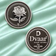 Rose 5g Coin in 999 Silver