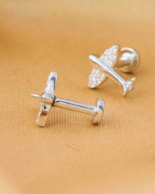Airplane Studs in 92.5 Silver