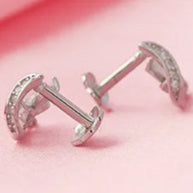 Blossom Curve Studs in 92.5 Silver
