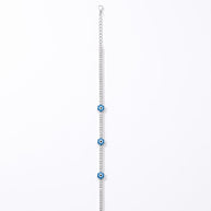 Sky Bloom Evil Eye Bracelet in 92.5 Silver