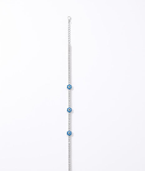 Sky Bloom Evil Eye Bracelet in 92.5 Silver
