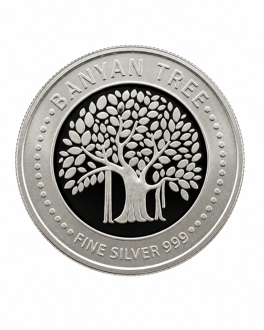 Banyan Tree Round 5g Coin in 999 Silver