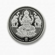 Gaja Lakshmi 999 Pure silver Round Coin