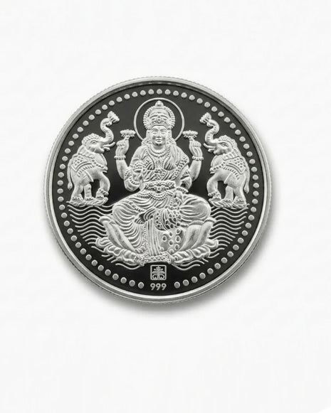Gaja Lakshmi 999 Pure silver Round Coin