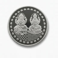 Lakshmi Ganesha 999 Pure silver Round Coin