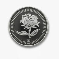 Rose Coin in 999 Silver