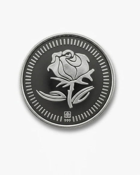 Rose Coin in 999 Silver