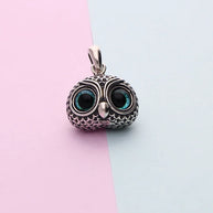 Owl Pendant in 92.5 Silver