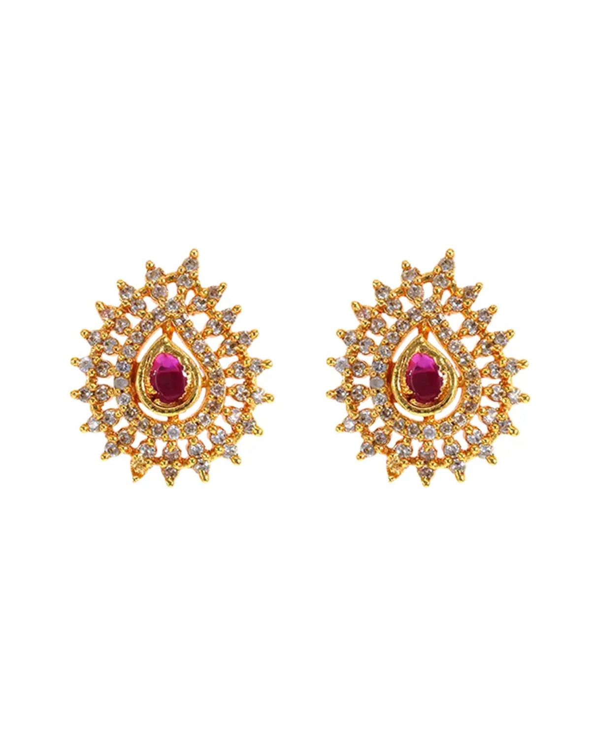 Teardrop Studs in 92.5 Silver - Silsila by Dvaar