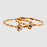 Twisted Elegance - Antique Gold Bangle in 92.5 Silver