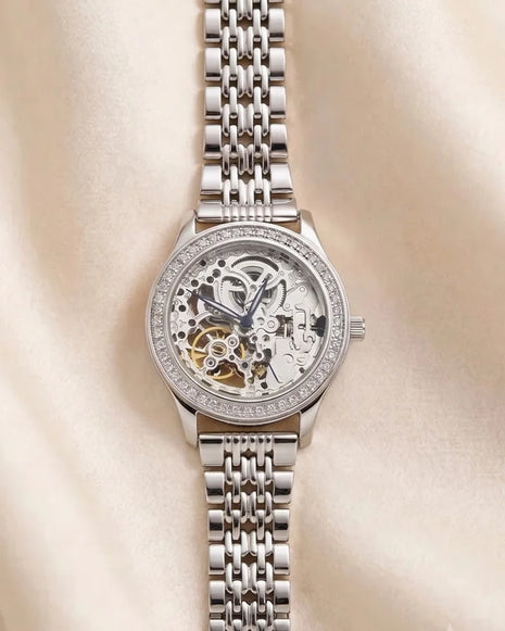 Skeleton Automatic Watch in 92.5 Silver