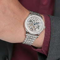 Skeleton Automatic Watch in 92.5 Silver
