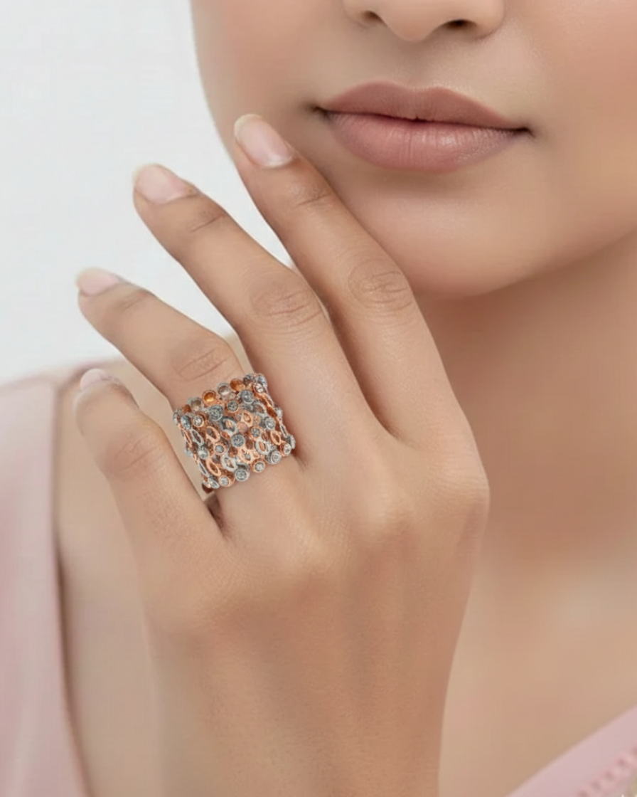 DuoLux Ring Kada in 92.5 Silver