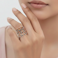 DuoLux Ring Kada in 92.5 Silver