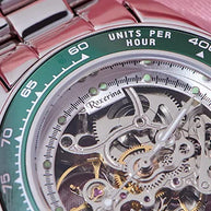 Green Tachymeter Watch in 92.5 Silver