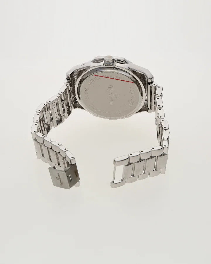 White Floral Watch in 92.5 Silver