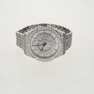 White Floral Watch in 92.5 Silver