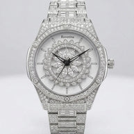 White Floral Watch in 92.5 Silver