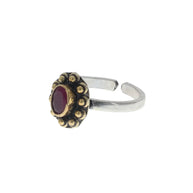 Ruby Toe Rings side view - Silsila by Dvaar