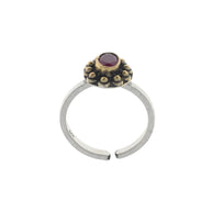 Ruby Toe Rings worn view - Silsila by Dvaar