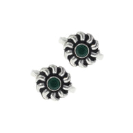 Emerald Toe Rings in 92.5 Silver