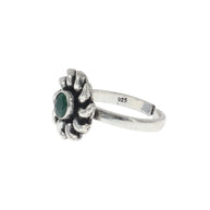 Emerald Toe Rings in 92.5 Silver