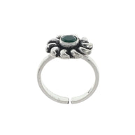 Emerald Toe Rings in 92.5 Silver