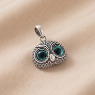 Owl Pendant in 92.5 Silver