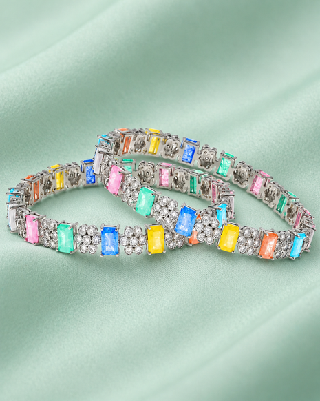 Crystal Bangles in 92.5 Silver