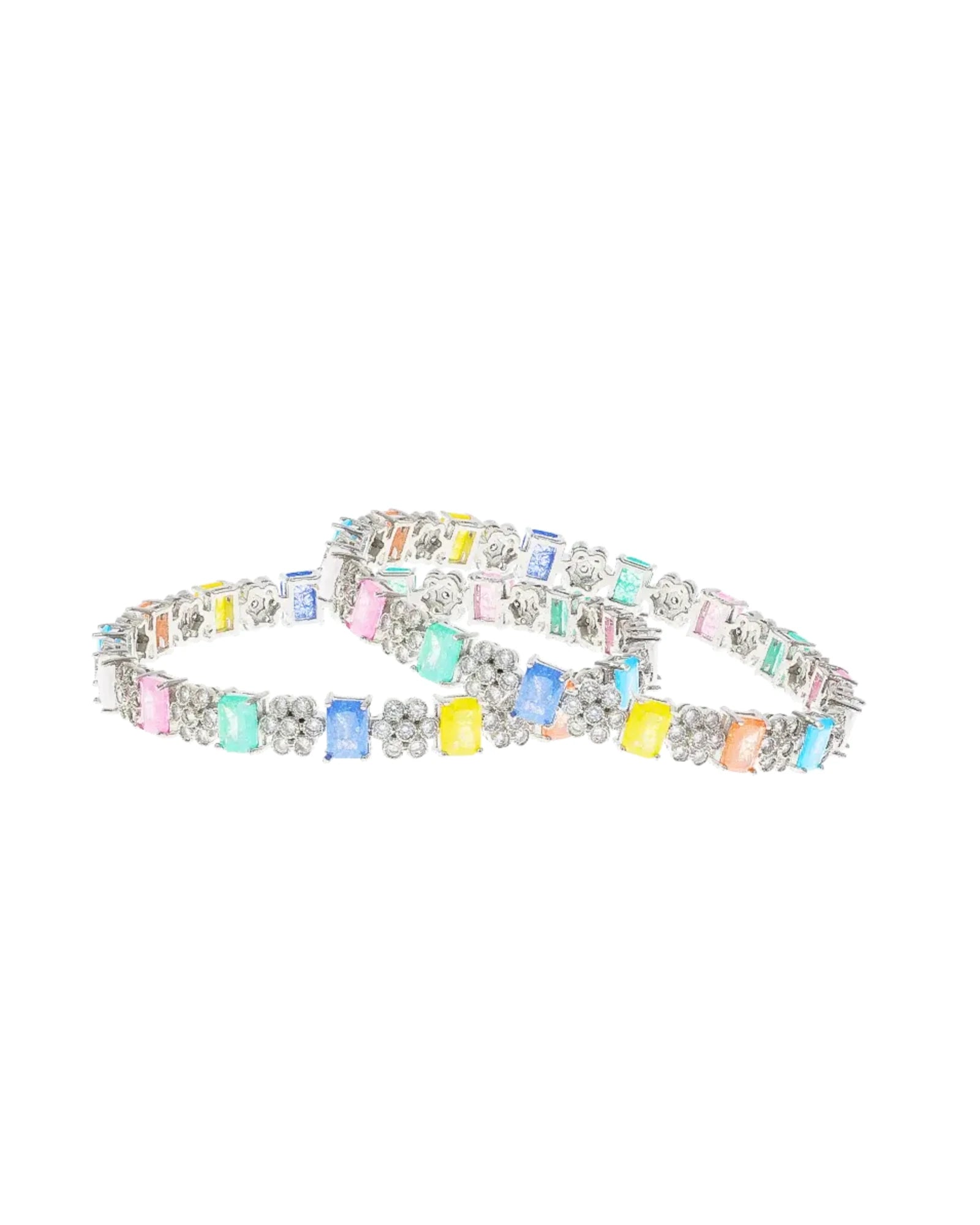 Crystal Bangles in 92.5 Silver