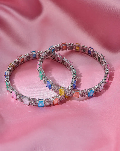 Crystal Bangles in 92.5 Silver