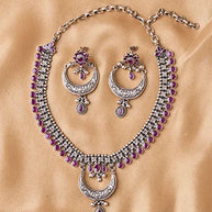 Rajasthani Necklace front view - Silsila by Dvaar