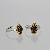 Padmaraga Toe Rings detail - Silsila by Dvaar