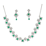 Jade Collar Set in 92.5 Silver